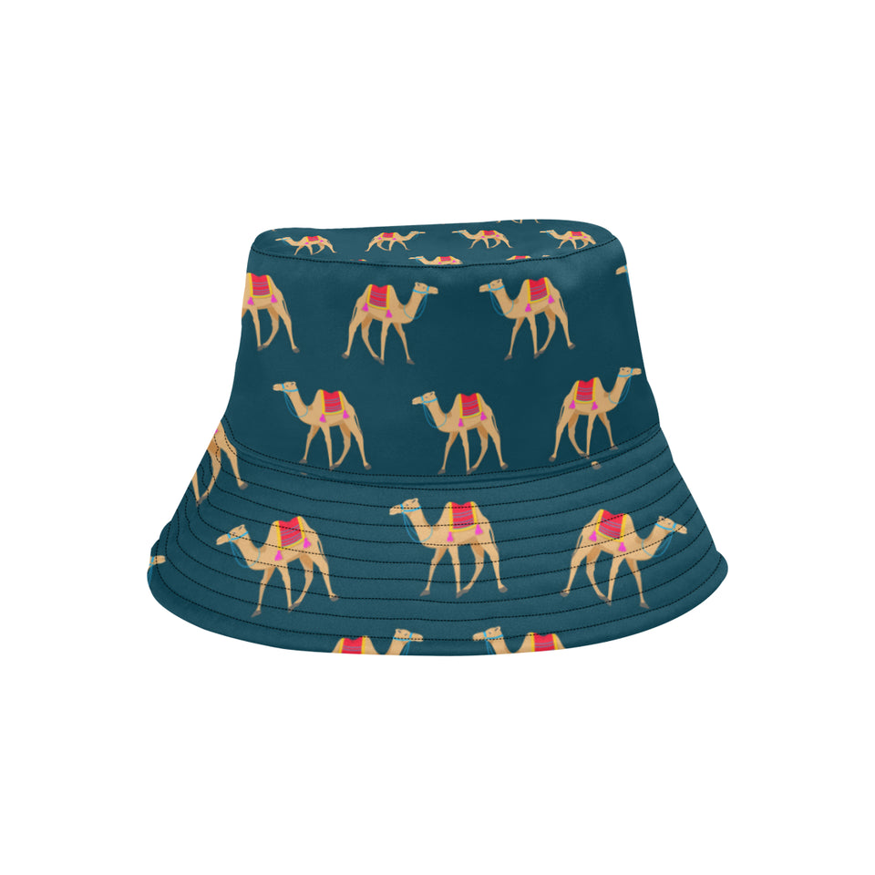 Camel pattern blue blackground Unisex Bucket Hat