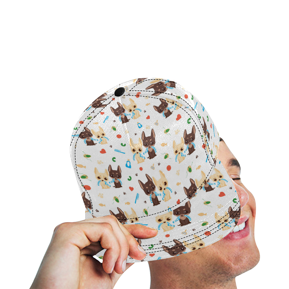 Cute Chihuahua dog pattern All Over Print Snapback Cap