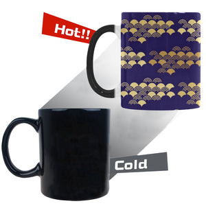 Beautiful japanese fan pattern Morphing Mug Heat Changing Mug