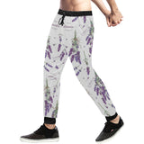 lavender flower design pattern Unisex Casual Sweatpants