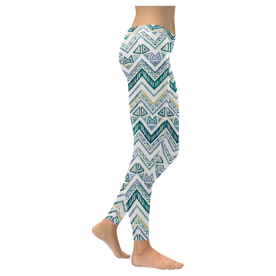 zigzag chevron paint design pattern Women's Legging Fulfilled In US