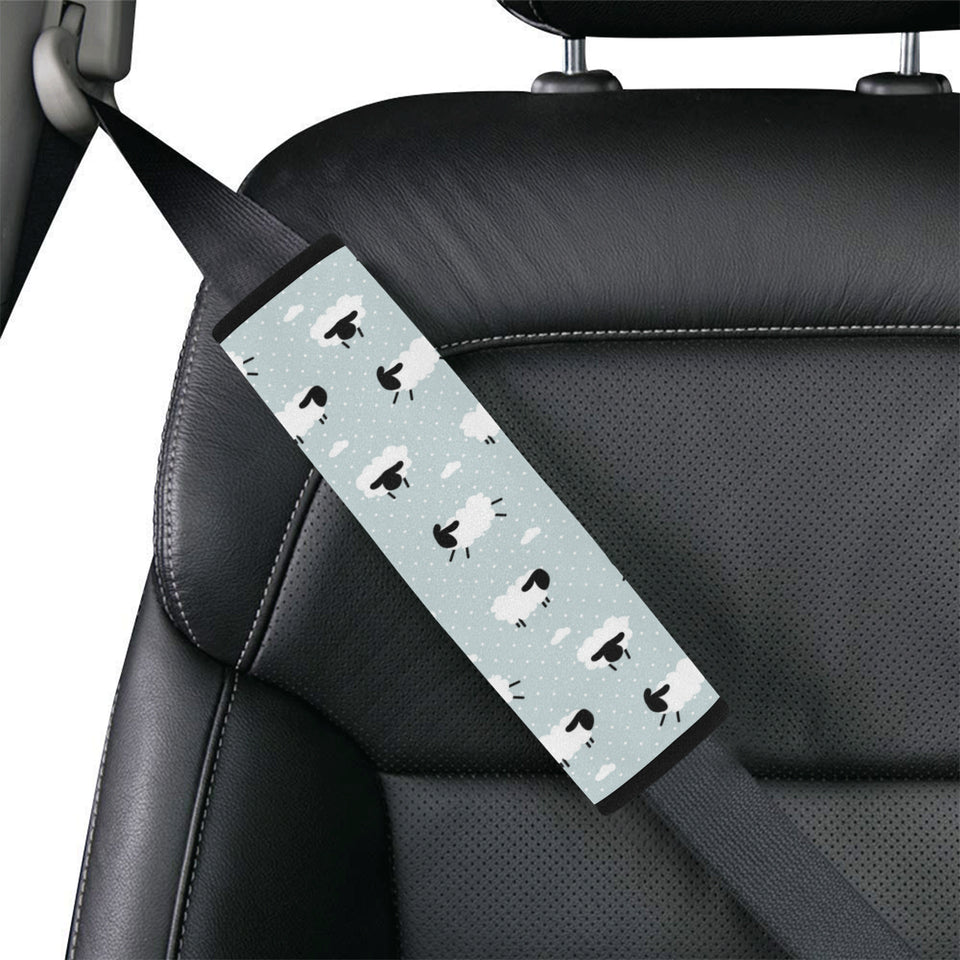 Sheep polka dot cloud pattern Car Seat Belt Cover