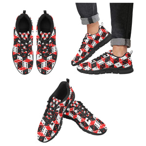 Dice Pattern Print Design 02 Men's Breathable Sneakers ( Model 055)