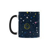 space pattern with planets, comets, constellations Morphing Mug Heat Changing Mug
