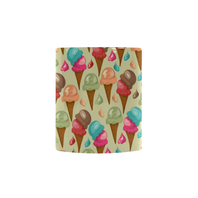 Colorful ice cream pattern Morphing Mug Heat Changing Mug