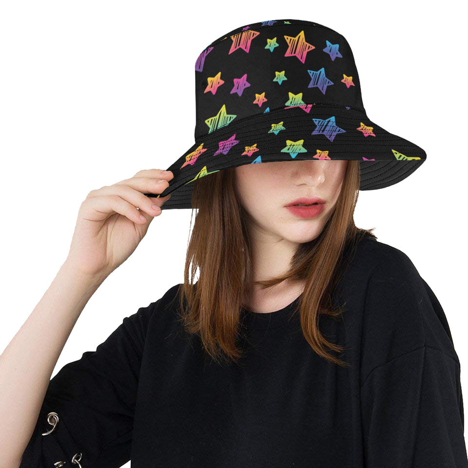Colorful star pattern Unisex Bucket Hat