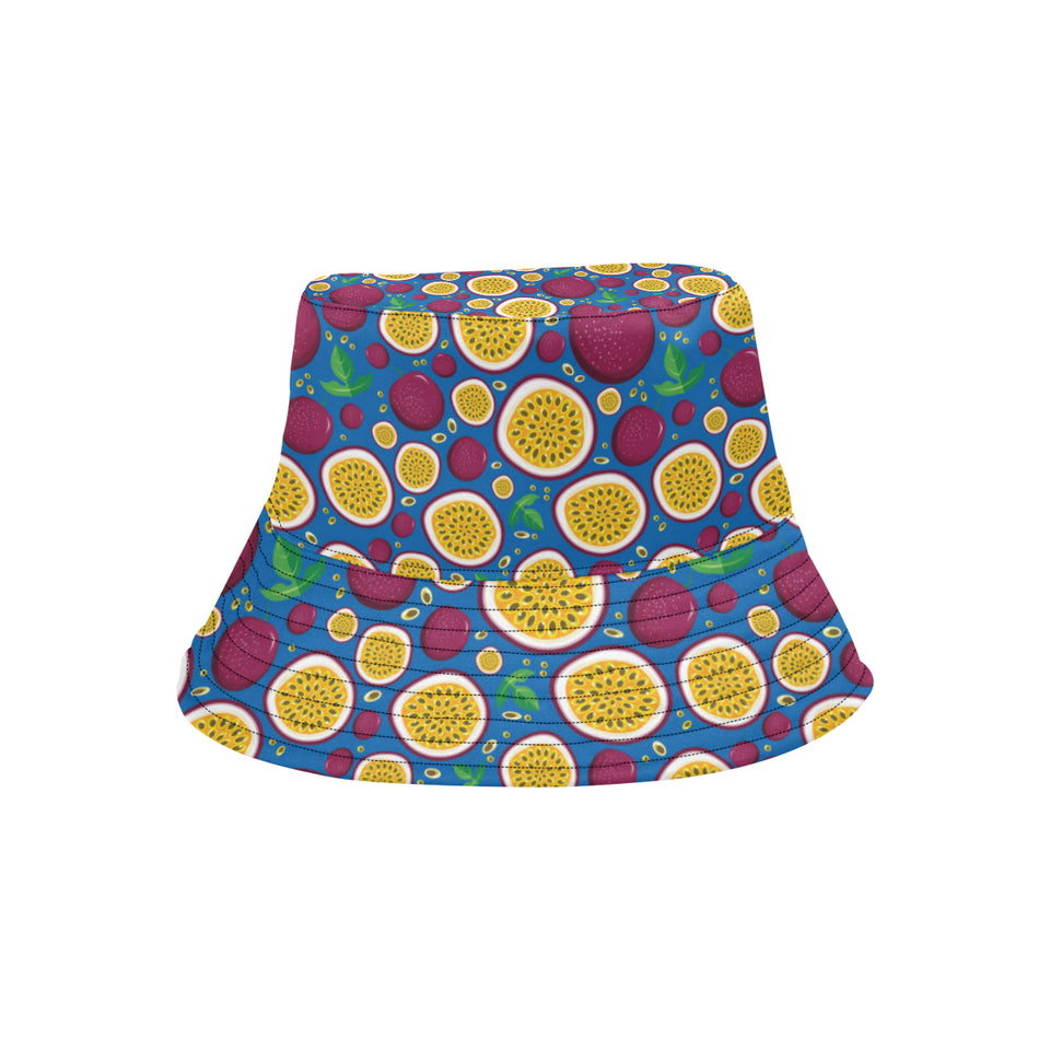 Passion fruit blue background Unisex Bucket Hat