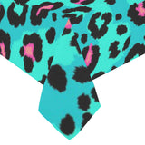 Green leopard skin print pattern Tablecloth