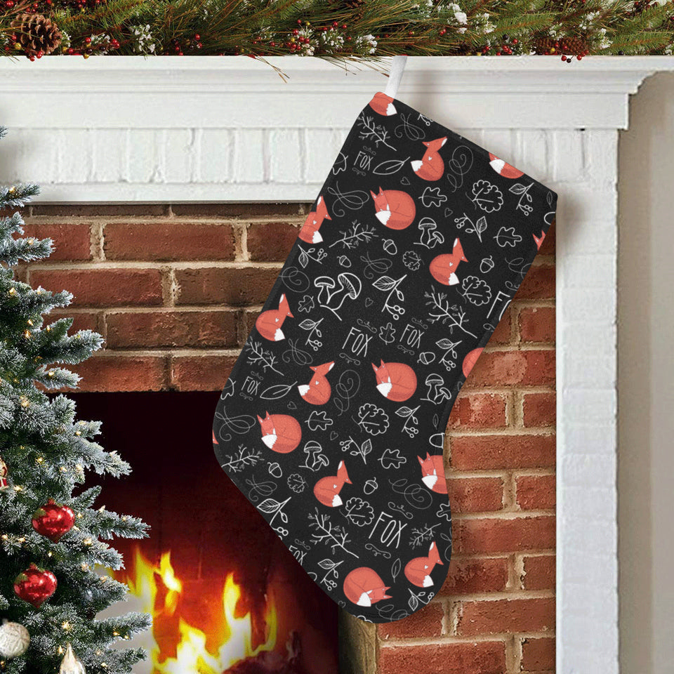 fox sleeping fox pattern Christmas Stocking
