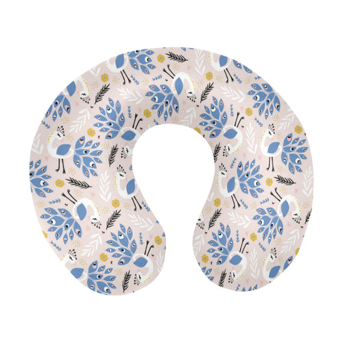 Cute peacock pattern U-Shaped Travel Neck Pillow