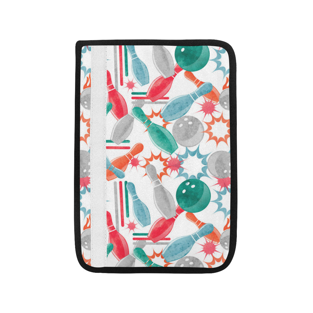 Watercolor bowling pattern Car Seat Belt Cover