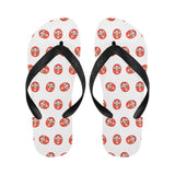Daruma japanese wooden doll pattern Unisex Flip Flops