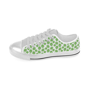 Hop pattern background Men's Low Top Shoes White