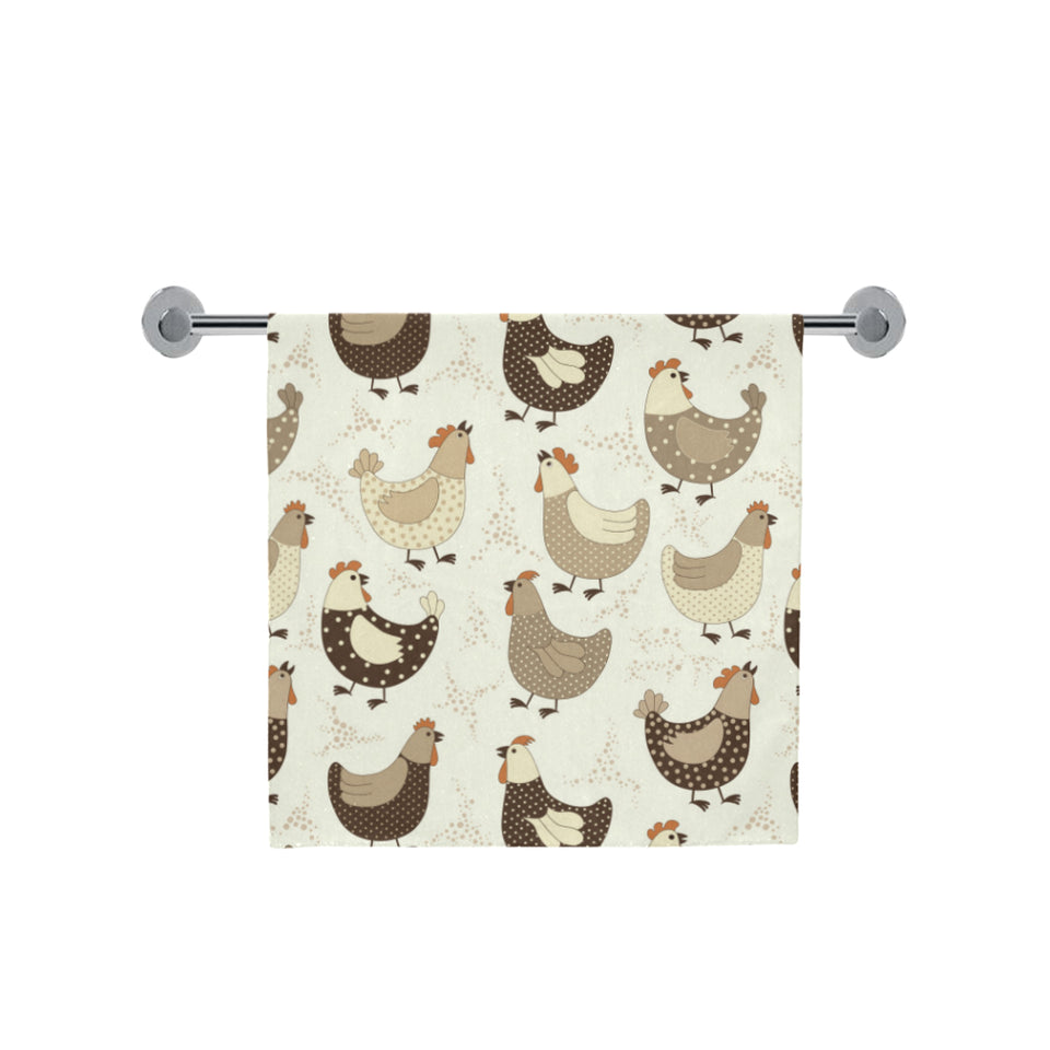 Cute rooster chicken cock Bath Towel