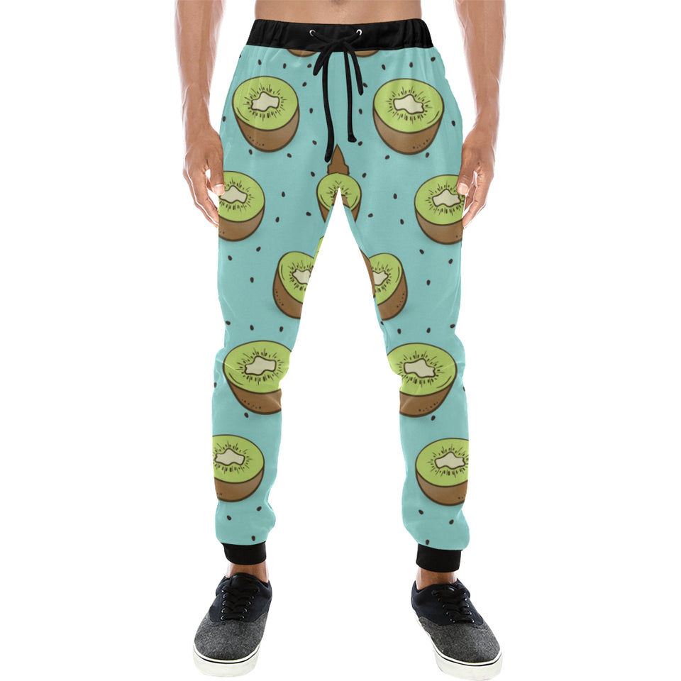 Kiwi blue background Unisex Casual Sweatpants