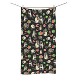 Raccoon watermelon pattern Bath Towel
