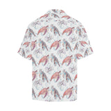 Watercolor sea turtle jellyfish pattern Men's All Over Print Hawaiian Shirt