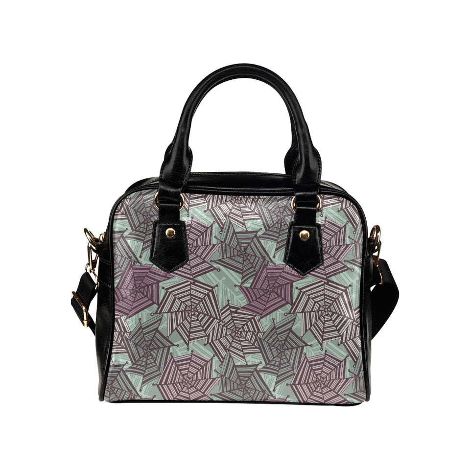 Spider web cobweb design color pattern Shoulder Handbag