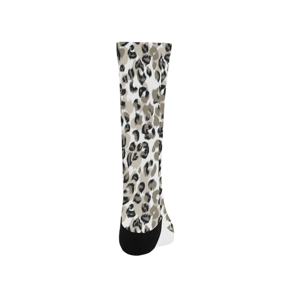 Leopard skin print pattern Crew Socks