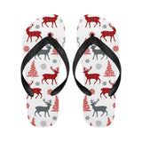 Deer tree snowflakes chrismas pattern Unisex Flip Flops