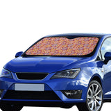 Gear Pattern Print Design 04 Car Sun Shade