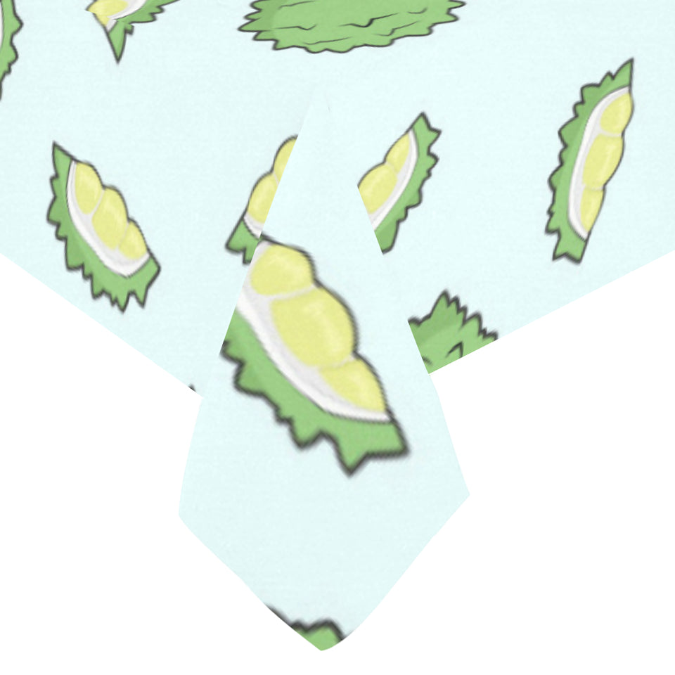 Durian pattern blue background Tablecloth