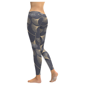 Gold ginkgo leaves Women's Legging Fulfilled In US