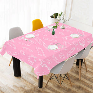 Sweet candy pink background Tablecloth