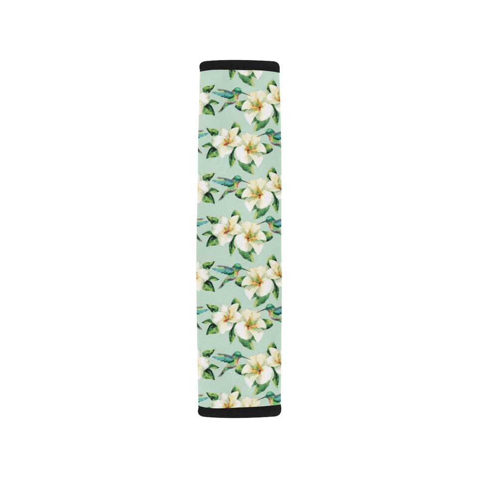Hummingbird Pattern Print Design 01 Car Seat Belt Cover