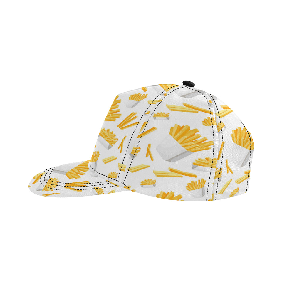 French fries white paper box pattern All Over Print Snapback Cap