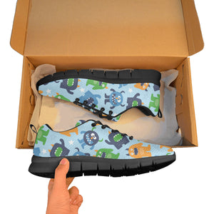 Alien Pattern Print Design 04 Men's Breathable Sneakers ( Model 055)