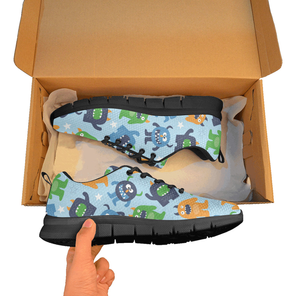 Alien Pattern Print Design 04 Men's Breathable Sneakers ( Model 055)