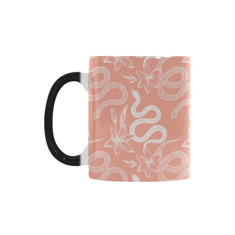 Snake lilies flower pattern Morphing Mug Heat Changing Mug