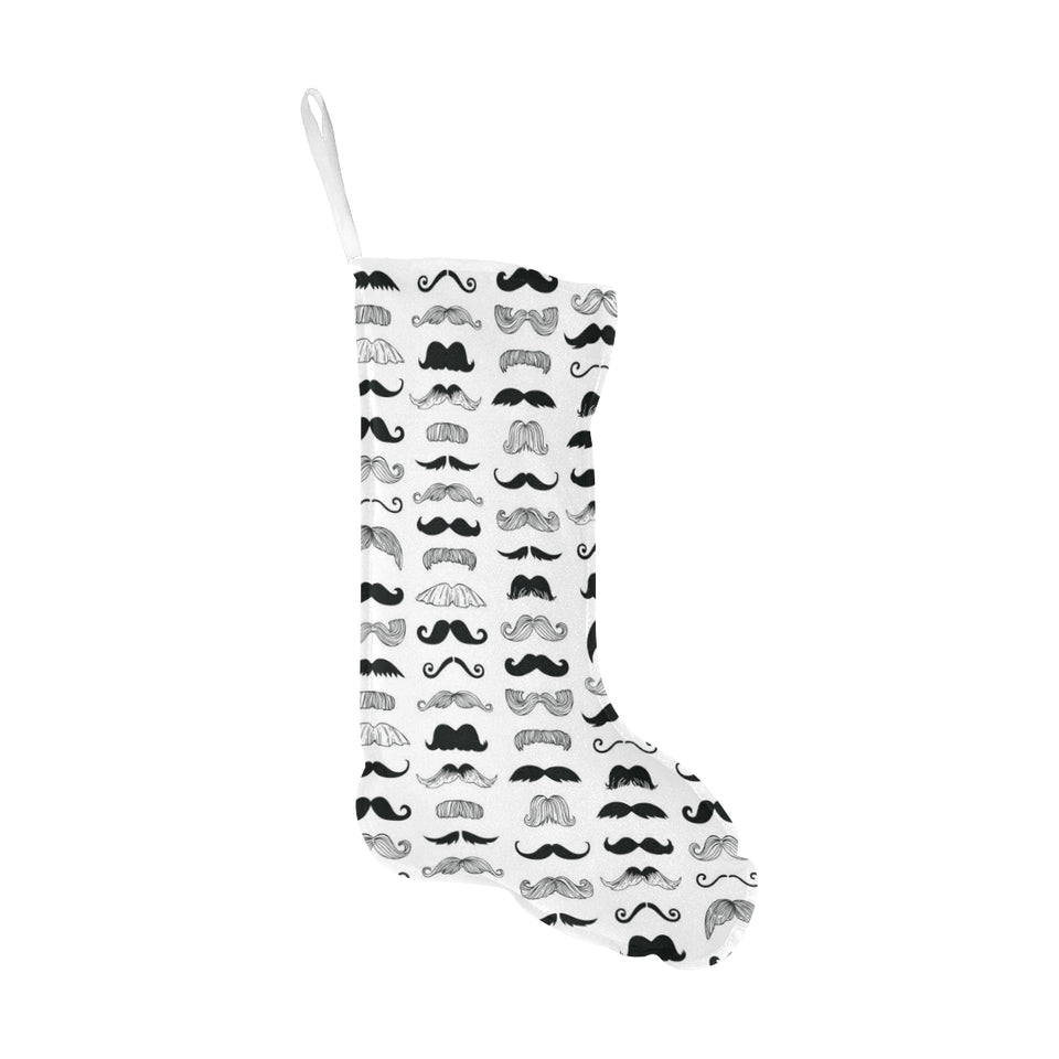 Mustache Beard Pattern Print Design 04 Christmas Stocking