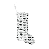 Mustache Beard Pattern Print Design 04 Christmas Stocking