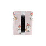 Cute Shiba Inu Dog Apple pattern Morphing Mug Heat Changing Mug