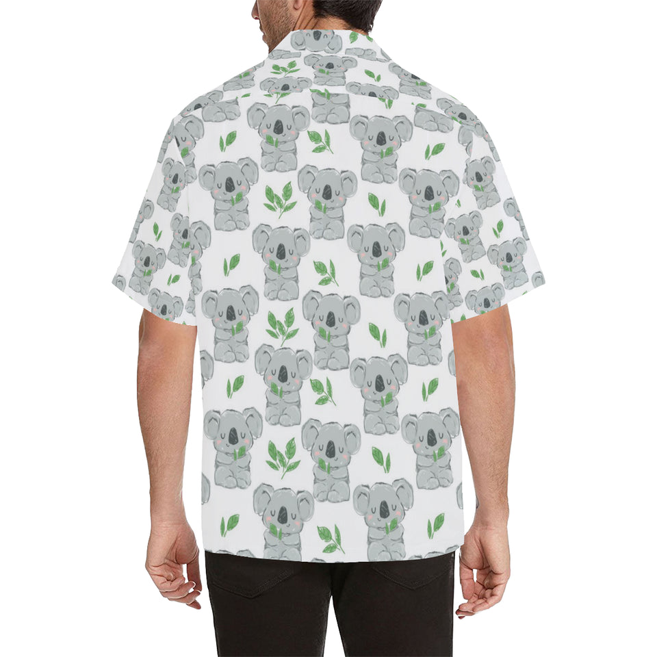 Hand drawn Koala leaves pattern Men's All Over Print Hawaiian Shirt