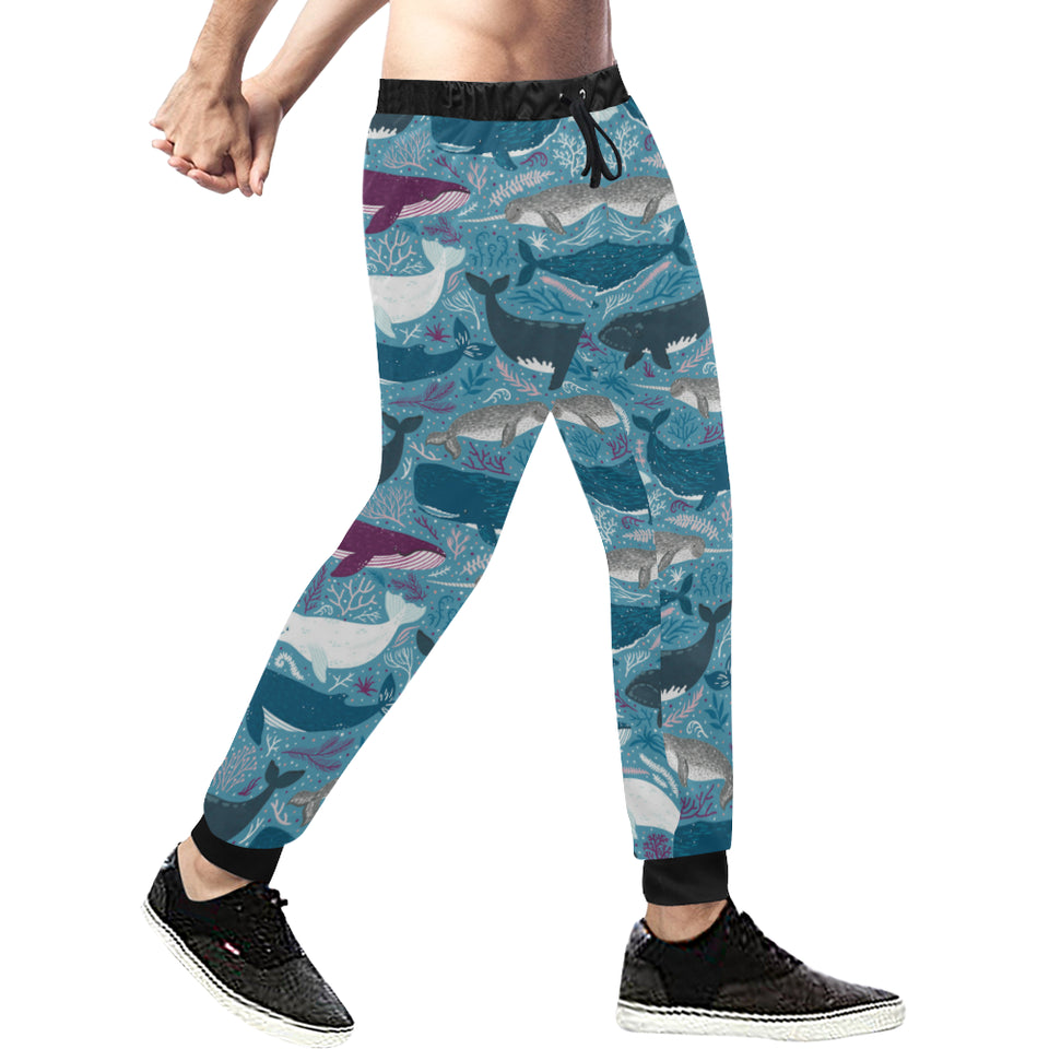 Whale design pattern Unisex Casual Sweatpants