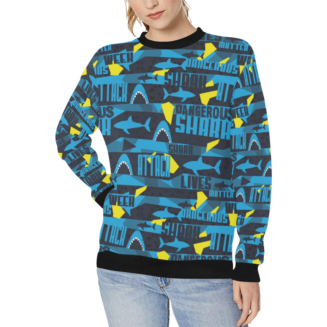 Shark dangerous Women's Crew Neck Sweatshirt