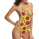 Pizza texture pattern Women's One-Piece Swimsuit