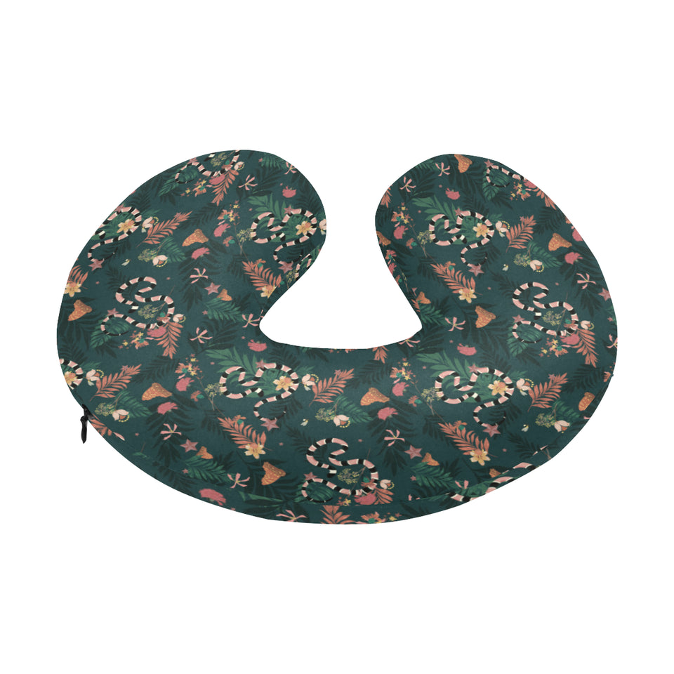Snake forest pattern U-Shaped Travel Neck Pillow