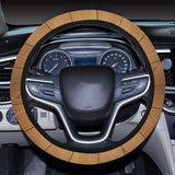 Wood Printed Pattern Print Design 05 Car Steering Wheel Cover
