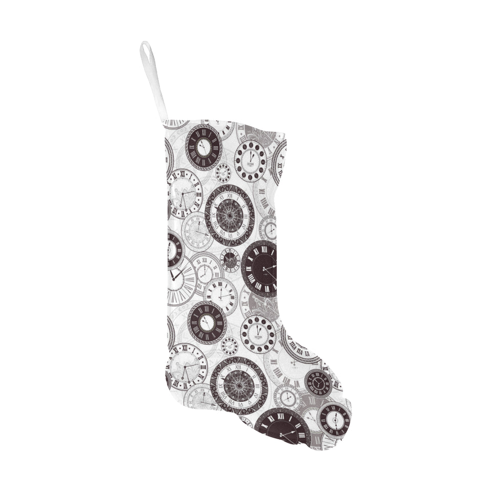 Classic vintage clock pattern Christmas Stocking