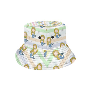 Cute hand drawn mermaid Unisex Bucket Hat