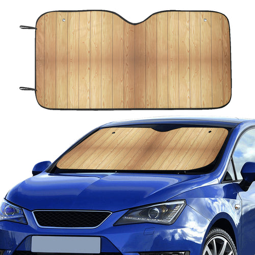Wood Printed Pattern Print Design 05 Car Sun Shade