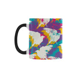 Colorful crow illustration pattern Morphing Mug Heat Changing Mug