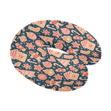 Christmas gingerbread cookie pattern U-Shaped Travel Neck Pillow