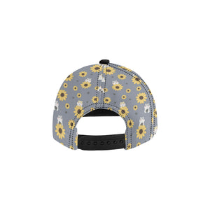 Cute hamster sunflower pattern background All Over Print Snapback Cap