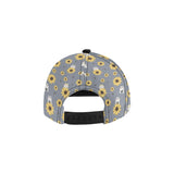 Cute hamster sunflower pattern background All Over Print Snapback Cap