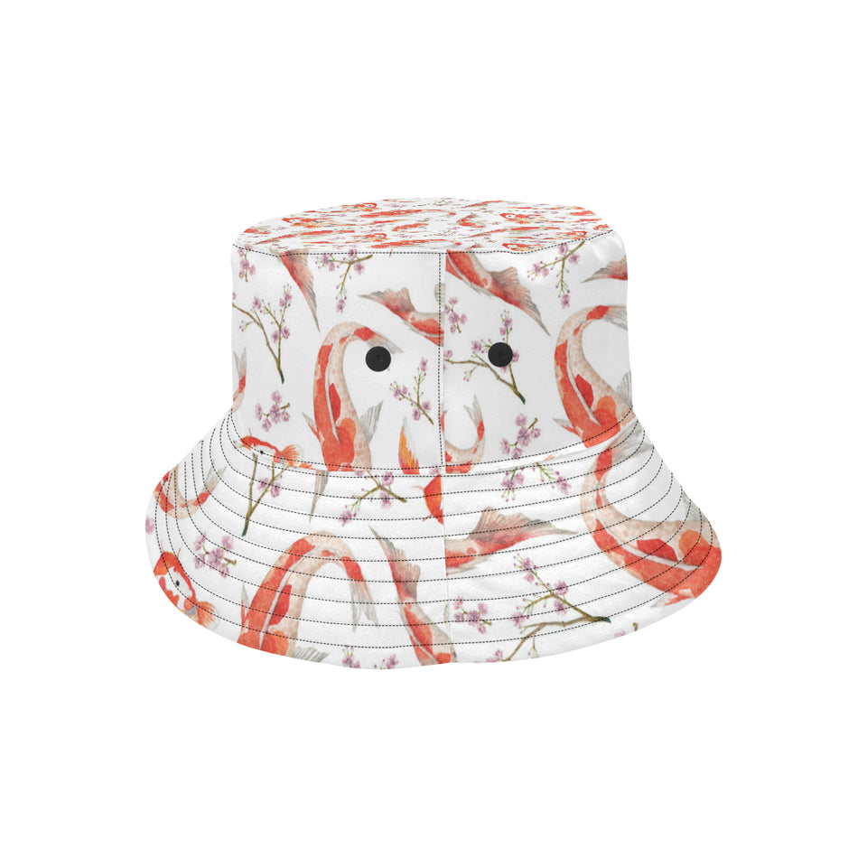 Watercolor fancy carp pattern Unisex Bucket Hat